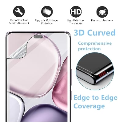 Picture of 3in1 Protector Combo Pack for Honor X9C 5G (Front Hydrogel Screen Protector Poly + Back Hydrogel Poly Protector + Camera Lens Protector)