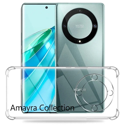 Picture of Honor X9A 5G Silicone Clear Case Soft Flexible TPU Rubber Bumper Shockproof Corners Transparent Clear Back Cover