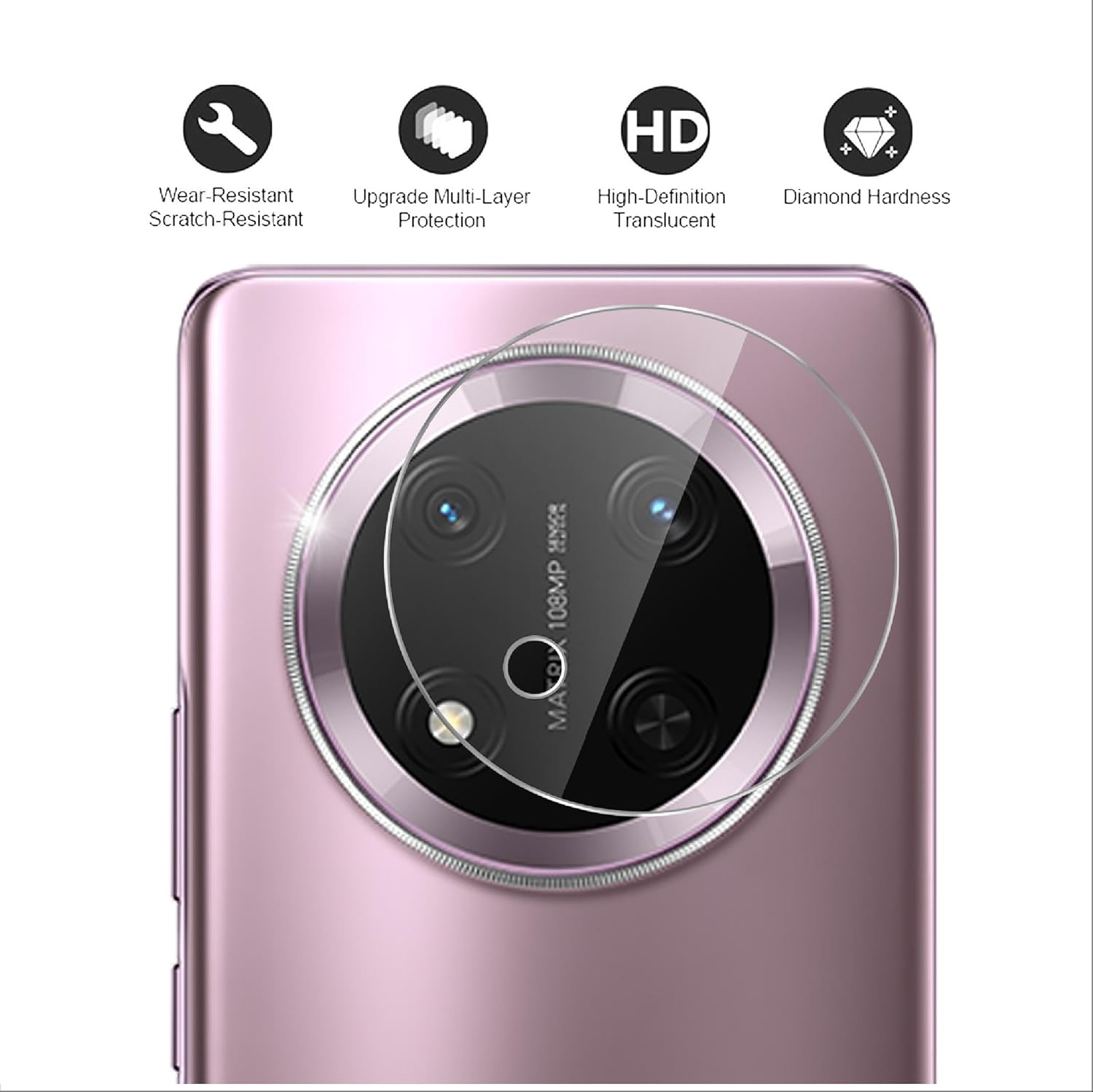 Picture of Honor X9C 5G Back Camera Lens Screen Protector Rear Camera Lens Screen Protector,Upgraded HD,Clear Scratch Resistant(Nano Poly)
