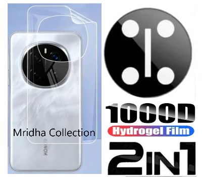 Picture of 2in1 Back Protector Combo Pack for Honor X9C 5G (Back Hydrogel Poly Protector + 3D Camera Lens Protector Glass)