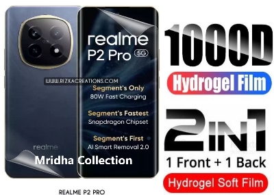 Picture of 2in1 Protector Combo Pack for Realme P2 Pro 5G (Front Hydrogel Protector Poly + Back Hydrogel Protector Poly)