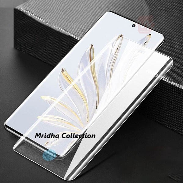 Picture of Honor X9A 5G (A+ GRADE) Premium UV Tempered Glass Screen Protector Curved with Liquid Glue and UV Light -Transparent Clear