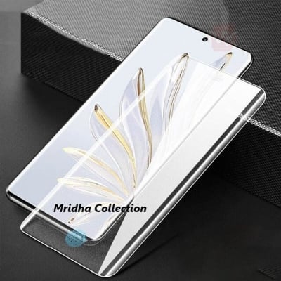 Picture of Honor X9A 5G (A+ GRADE) Premium UV Tempered Glass Screen Protector Curved with Liquid Glue and UV Light -Transparent Clear