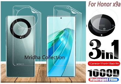 Picture of 3in1 Protector Combo Pack for Honor X9A 5G (A+ GRADE) UV Glass Screen Protector + Back Protector Film + Camera Glass Protector)