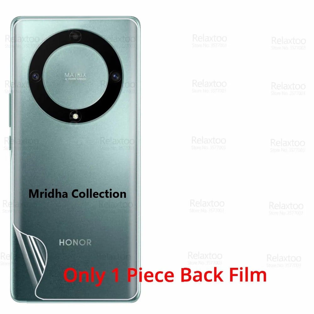 Picture of 2in1 Back Protector Combo Pack for Honor X9A 5G (Back Hydrogel Poly Protector + 3D Camera Lens Protector Glass)