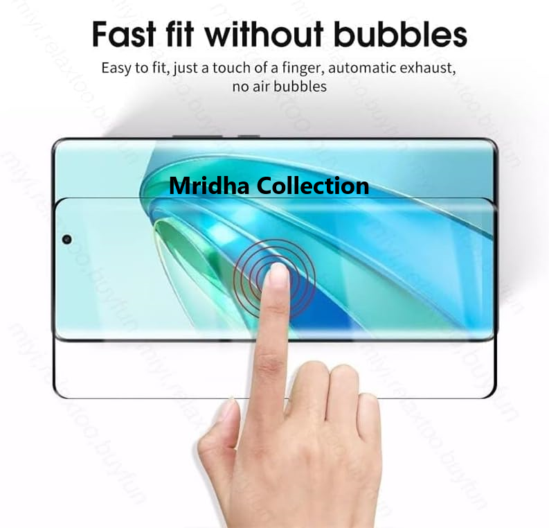 Picture of Honor X9A 5G Full Glue 9D Curved Tempered Glass Screen Protector Edge to Edge Fit Protection Tempered Glass (Black)