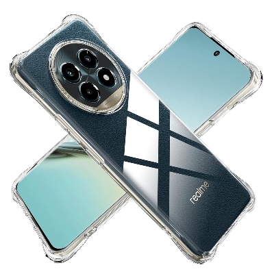 Picture of Realme 13 Pro+ 5G / Realme 13 Pro Plus 5G Silicone Clear Case Soft Flexible TPU Rubber Bumper Shockproof Corners Transparent Clear Back Cover