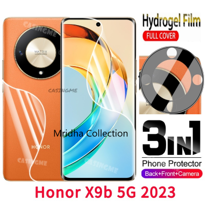 Picture of 3in1 Protector Combo Pack for Honor X9B 5G (Front Hydrogel Screen Protector Poly + Back Hydrogel Poly Protector + 3D Camera Lens Protector)