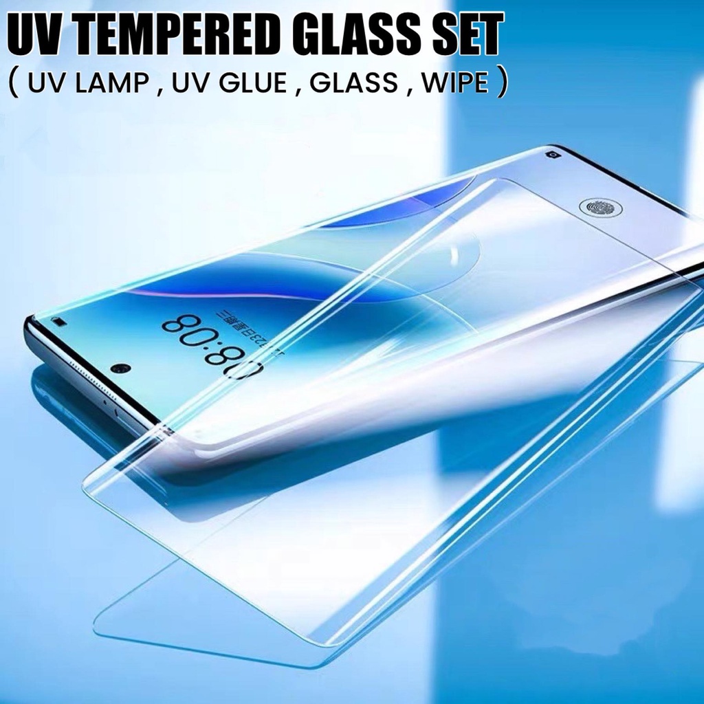Picture of Honor X9b 5G (A+ GRADE) Premium UV Tempered Glass Screen Protector Curved with Liquid Glue and UV Light -Transparent Clear