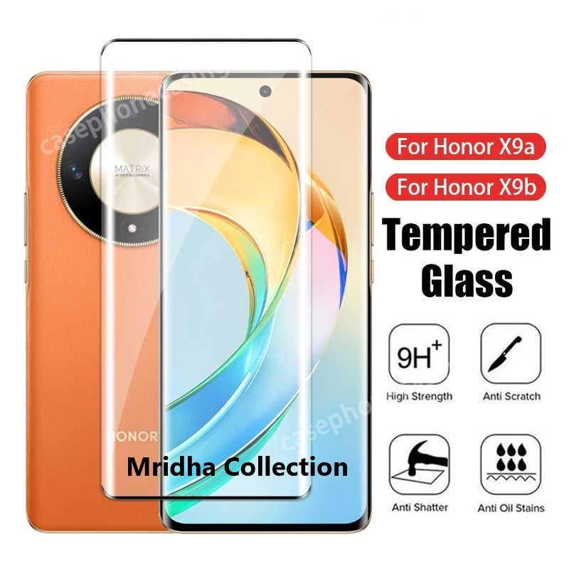 Picture of Honor X9B 5G  Full Glue 9D Curved Tempered Glass Screen Protector Edge to Edge Fit Protection Tempered Glass (Black)