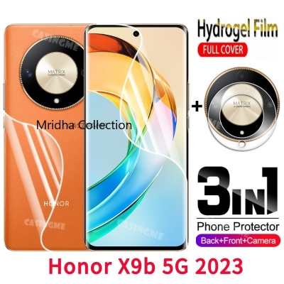 Picture of 3in1 Protector Combo Pack for Honor X9B 5G (Front Hydrogel Screen Protector Poly + Back Hydrogel Poly Protector + Camera Lens Protector)