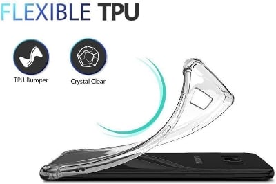 Picture of Samsung Galaxy S8+ / Samsung Galaxy S8 Plus Silicone Clear Case Soft Flexible TPU Rubber Bumper Shockproof Corners Transparent Clear Back Cover