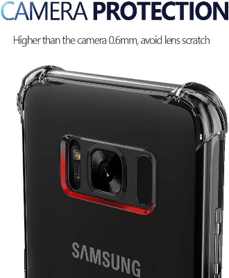 Picture of Samsung Galaxy S8 Silicone Clear Case Soft Flexible TPU Rubber Bumper Shockproof Corners Transparent Clear Back Cover