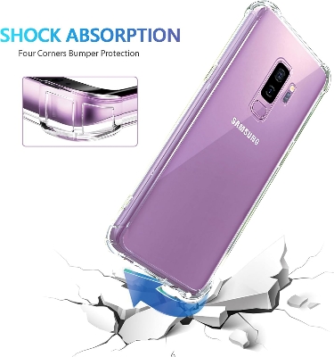 Picture of Samsung Galaxy S9 Silicone Clear Case Soft Flexible TPU Rubber Bumper Shockproof Corners Transparent Clear Back Cover