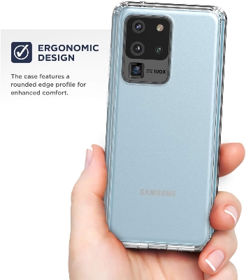 Picture of Samsung Galaxy S20 Ultra Silicone Clear Case Soft Flexible TPU Rubber Bumper Shockproof Corners Transparent Clear Back Cover