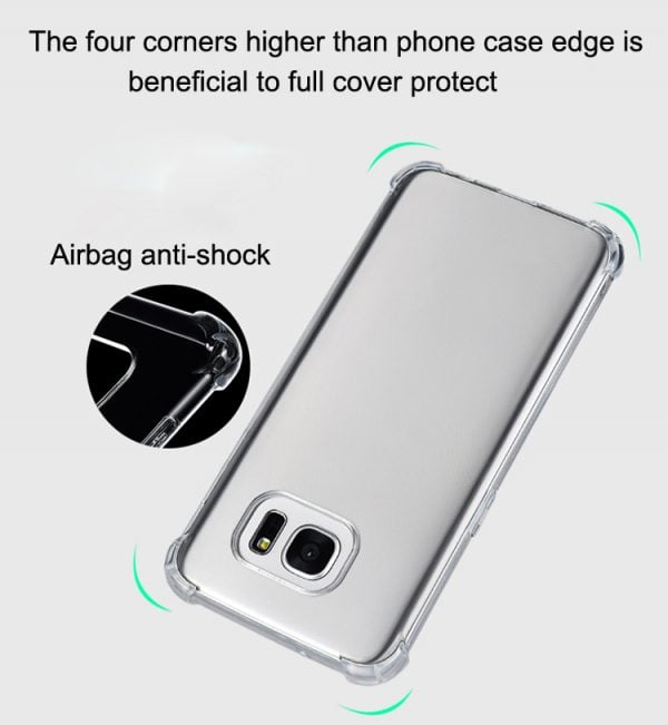 Picture of Samsung Galaxy S7 Edge Silicone Clear Case Soft Flexible TPU Rubber Bumper Shockproof Corners Transparent Clear Back Cover