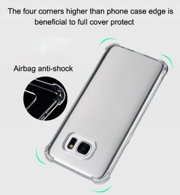 Picture of Samsung Galaxy S7 Edge Silicone Clear Case Soft Flexible TPU Rubber Bumper Shockproof Corners Transparent Clear Back Cover