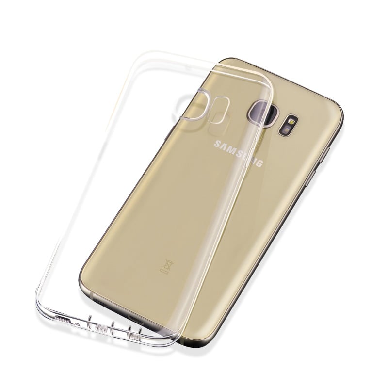 Picture of Samsung Galaxy S7 Edge Silicone Clear Case Soft Flexible TPU Rubber Bumper Shockproof Corners Transparent Clear Back Cover