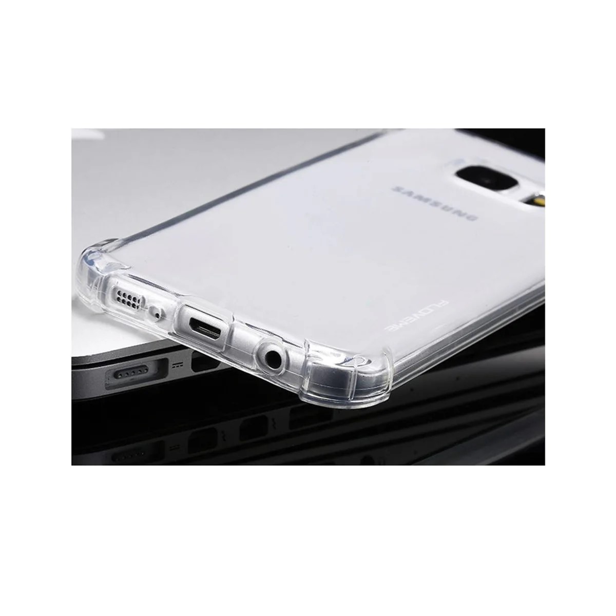 Picture of Samsung Galaxy S7 Edge Silicone Clear Case Soft Flexible TPU Rubber Bumper Shockproof Corners Transparent Clear Back Cover