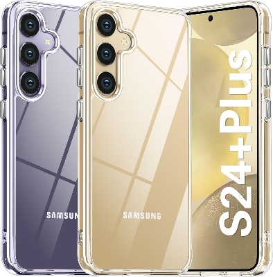Picture of Samsung Galaxy S24+ 5G / Samsung Galaxy S24 Plus 5G Silicone Clear Case Soft Flexible TPU Rubber Bumper Shockproof Corners Transparent Clear Back Cover