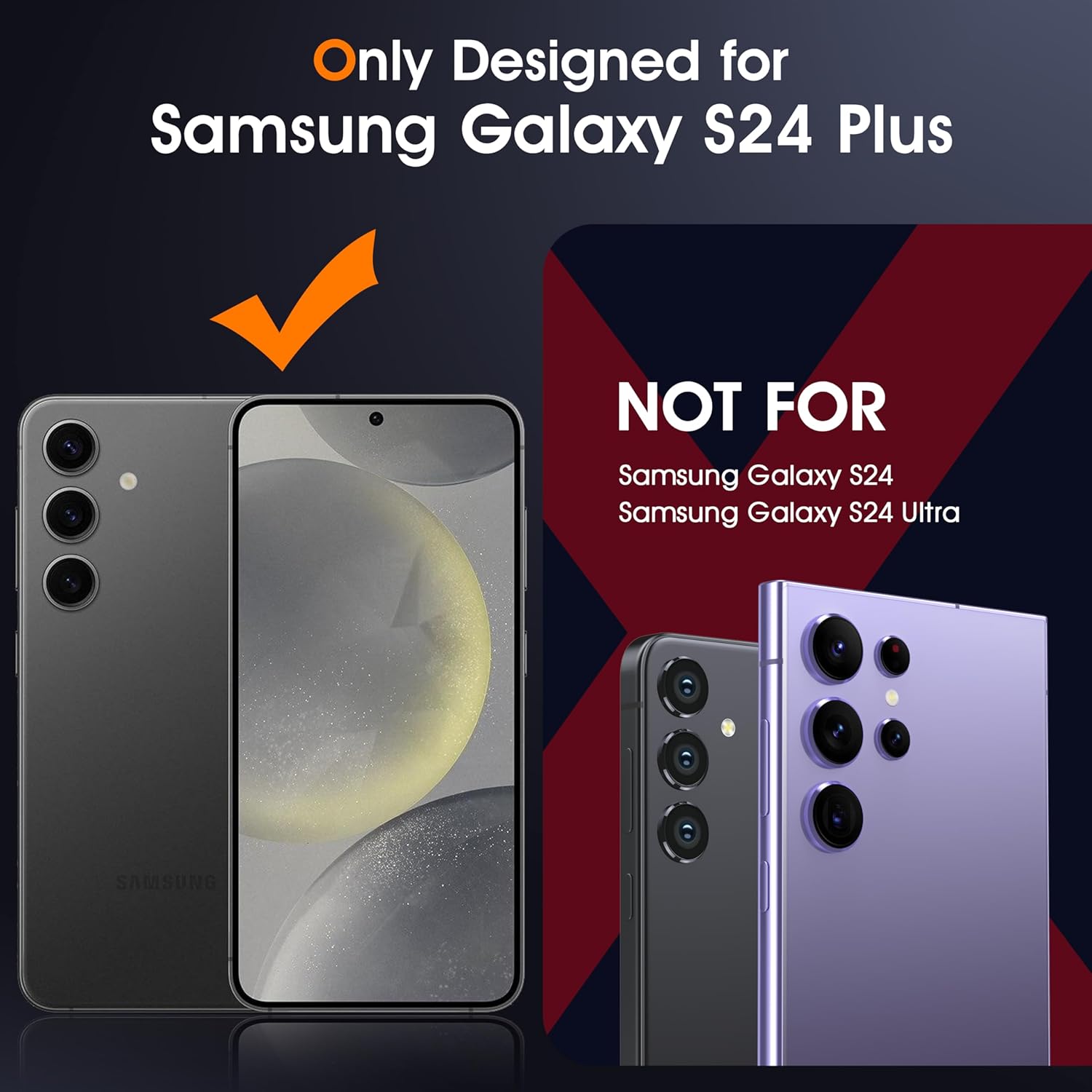Picture of Samsung Galaxy S24+ 5G / Samsung Galaxy S24 Plus 5G Silicone Clear Case Soft Flexible TPU Rubber Bumper Shockproof Corners Transparent Clear Back Cover