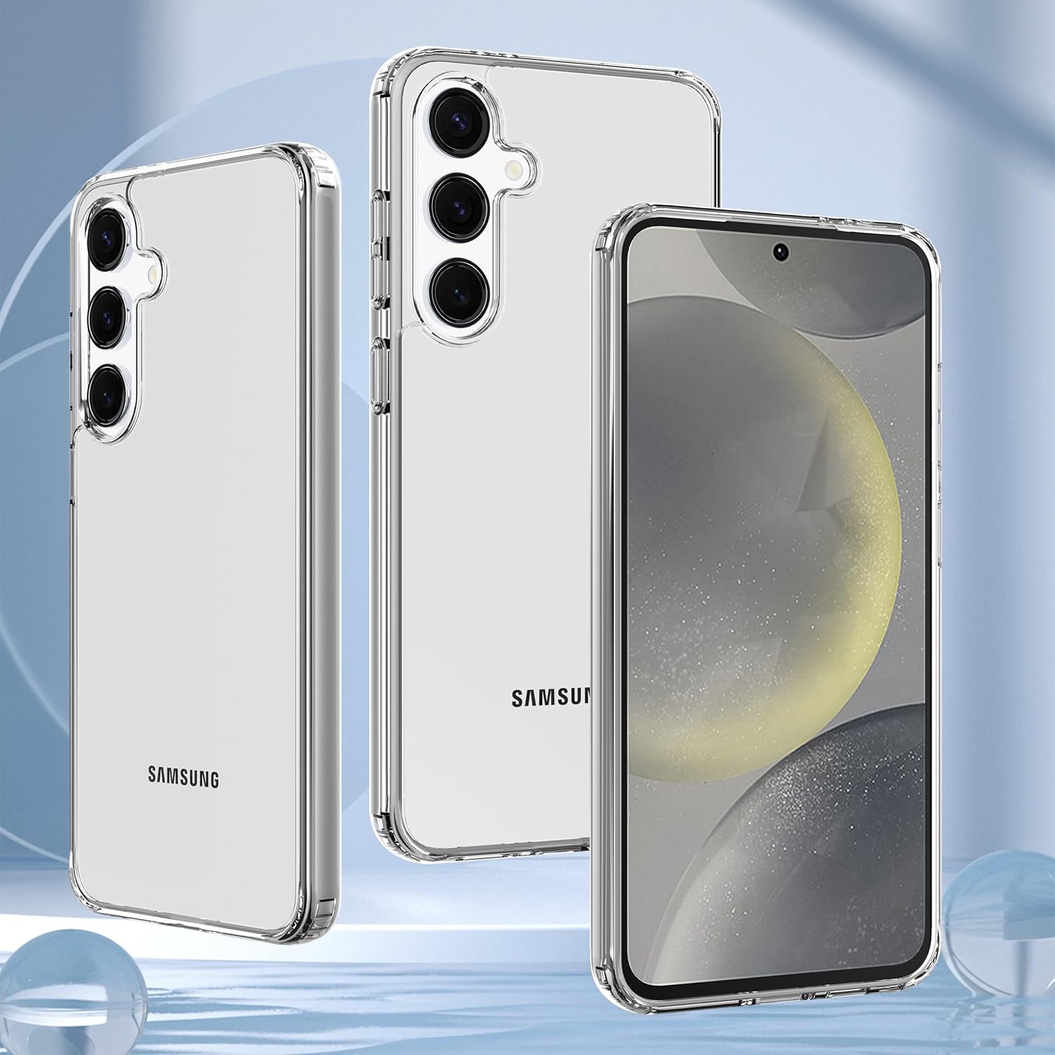 Picture of Samsung Galaxy S25+ 5G / Samsung Galaxy S25 Plus 5G Silicone Clear Case Soft Flexible TPU Rubber Bumper Shockproof Corners Transparent Clear Back Cover
