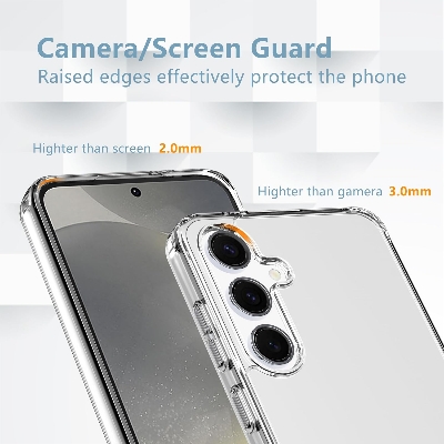 Picture of Samsung Galaxy S25+ 5G / Samsung Galaxy S25 Plus 5G Silicone Clear Case Soft Flexible TPU Rubber Bumper Shockproof Corners Transparent Clear Back Cover
