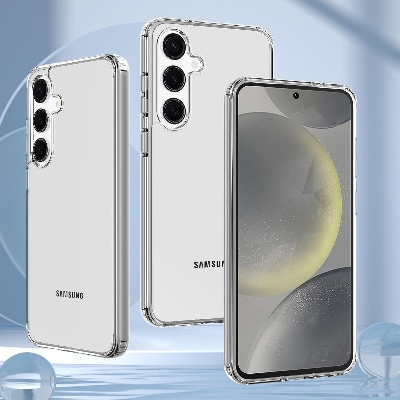Picture of Samsung Galaxy S25 5G Silicone Clear Case Soft Flexible TPU Rubber Bumper Shockproof Corners Transparent Clear Back Cover