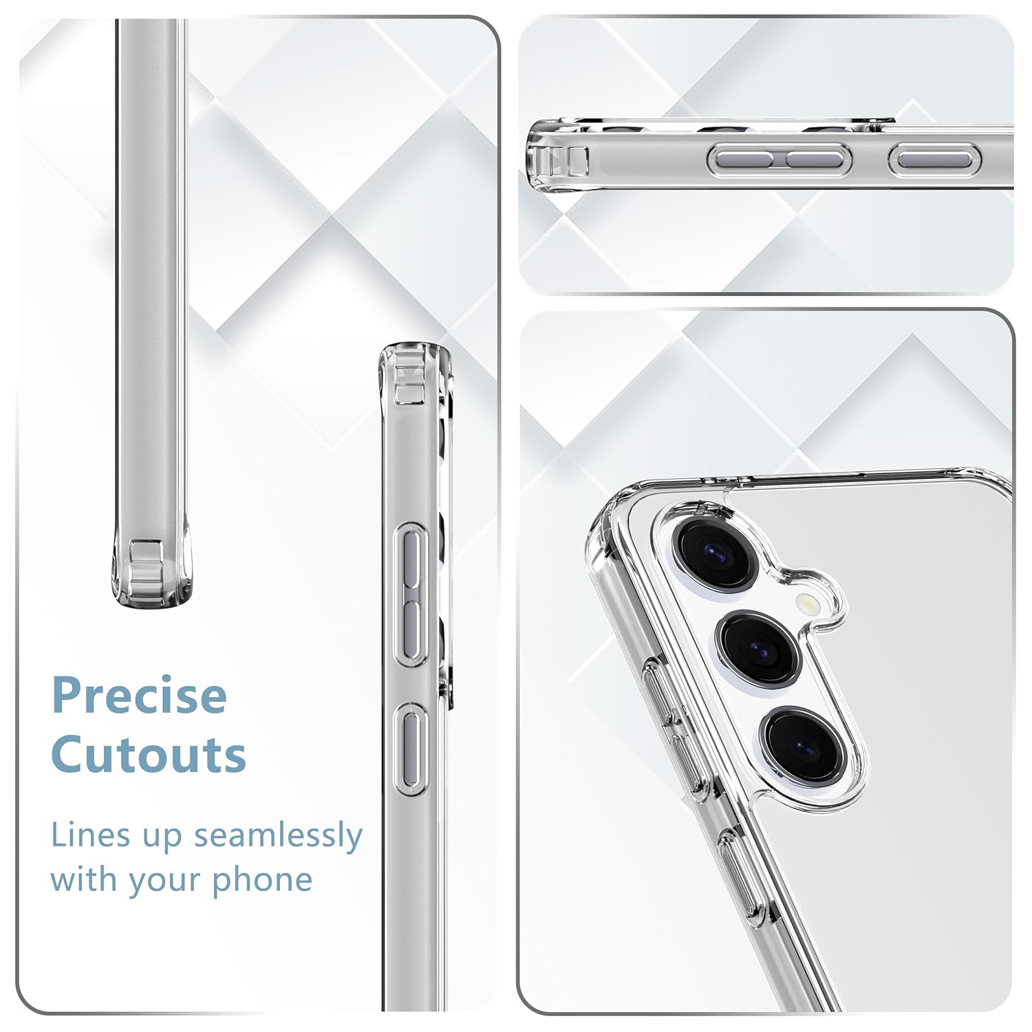 Picture of Samsung Galaxy S25 5G Silicone Clear Case Soft Flexible TPU Rubber Bumper Shockproof Corners Transparent Clear Back Cover