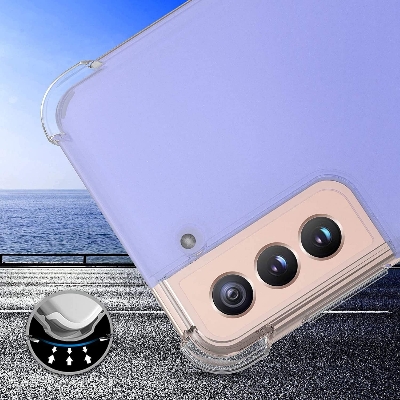 Picture of Samsung Galaxy S22 5G Silicone Clear Case Soft Flexible TPU Rubber Bumper Shockproof Corners Transparent Clear Back Cover