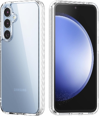 Picture of Samsung Galaxy S23 FE 5G Silicone Clear Case Soft Flexible TPU Rubber Bumper Shockproof Corners Transparent Clear Back Cover
