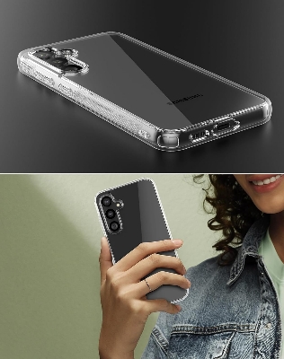 Picture of Samsung Galaxy S23 FE 5G Silicone Clear Case Soft Flexible TPU Rubber Bumper Shockproof Corners Transparent Clear Back Cover