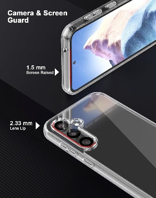 Picture of Samsung Galaxy S23 5G Silicone Clear Case Soft Flexible TPU Rubber Bumper Shockproof Corners Transparent Clear Back Cover