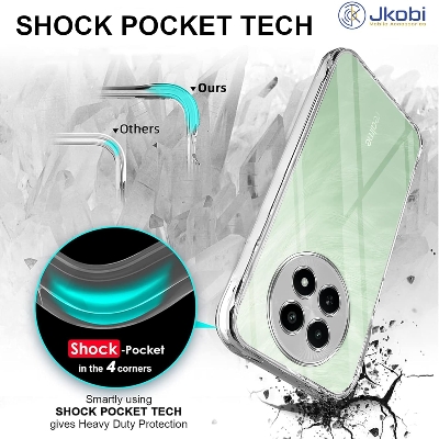 Picture of Realme C65 5G Silicone Clear Case Soft Flexible TPU Rubber Bumper Shockproof Corners Transparent Clear Back Cover