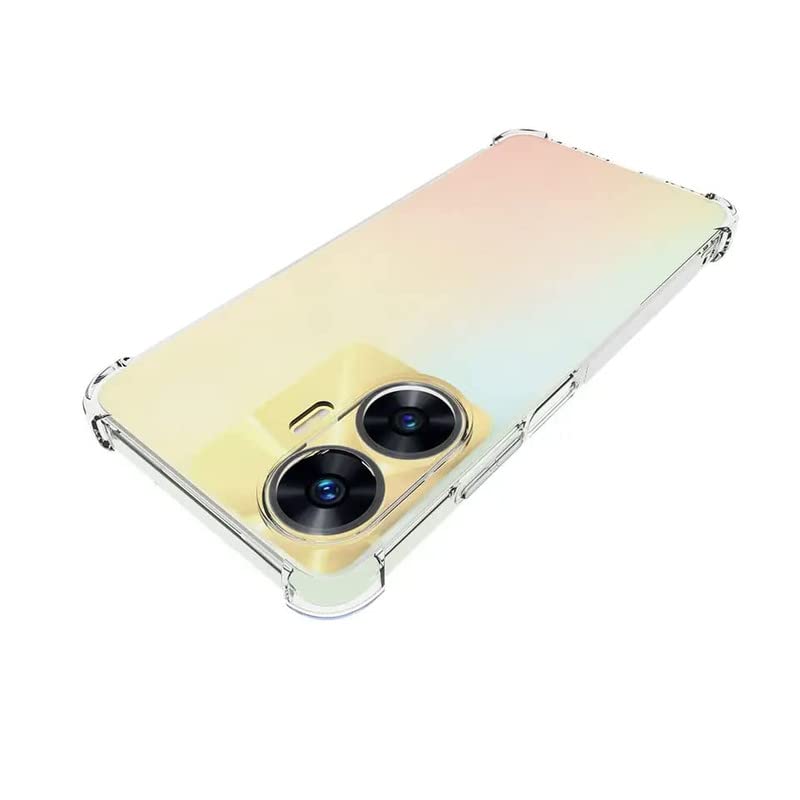 Picture of Realme Narzo N53 (RMX3761) Silicone Clear Case Soft Flexible TPU Rubber Bumper Shockproof Corners Transparent Clear Back Cover