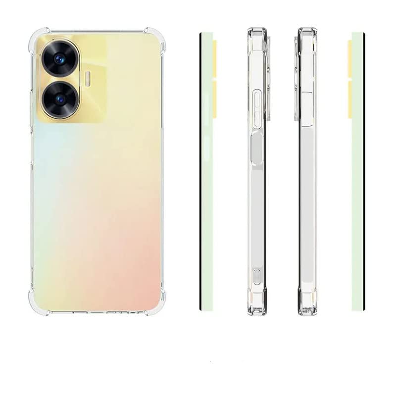 Picture of Realme Narzo N53 (RMX3761) Silicone Clear Case Soft Flexible TPU Rubber Bumper Shockproof Corners Transparent Clear Back Cover
