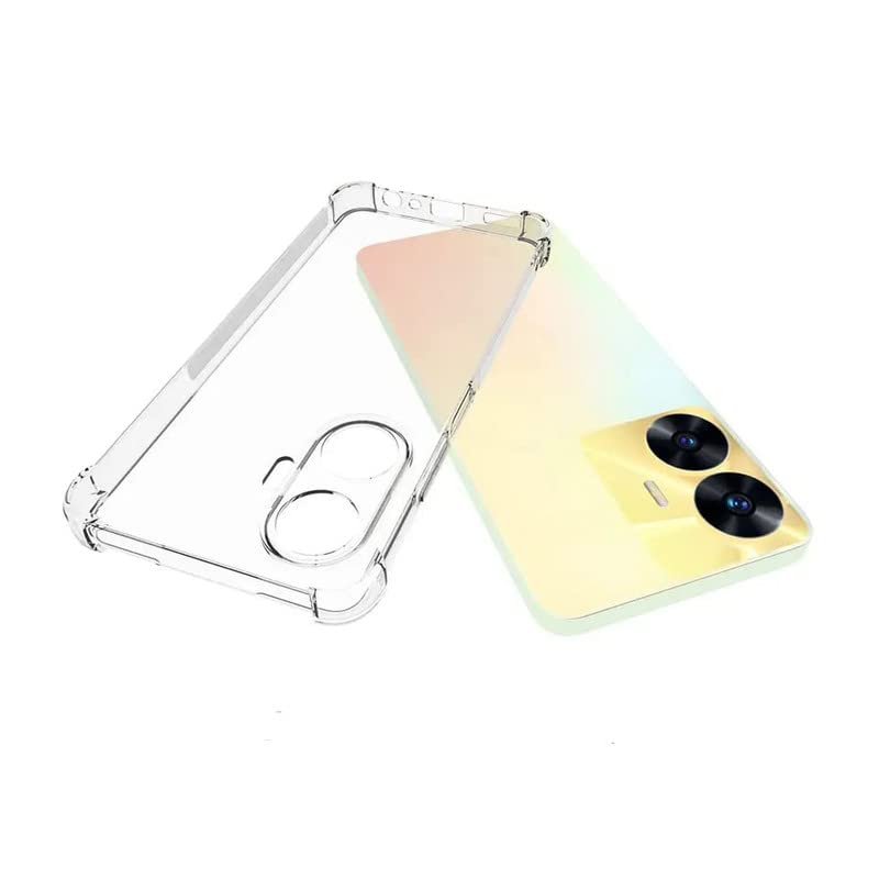 Picture of Realme C53 (RMX3760) Silicone Clear Case Soft Flexible TPU Rubber Bumper Shockproof Corners Transparent Clear Back Cover