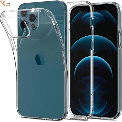 Picture of Apple iPhone 12 Pro Silicone Clear Case Soft Flexible TPU Rubber Bumper Shockproof Corners Transparent Clear Back Cover