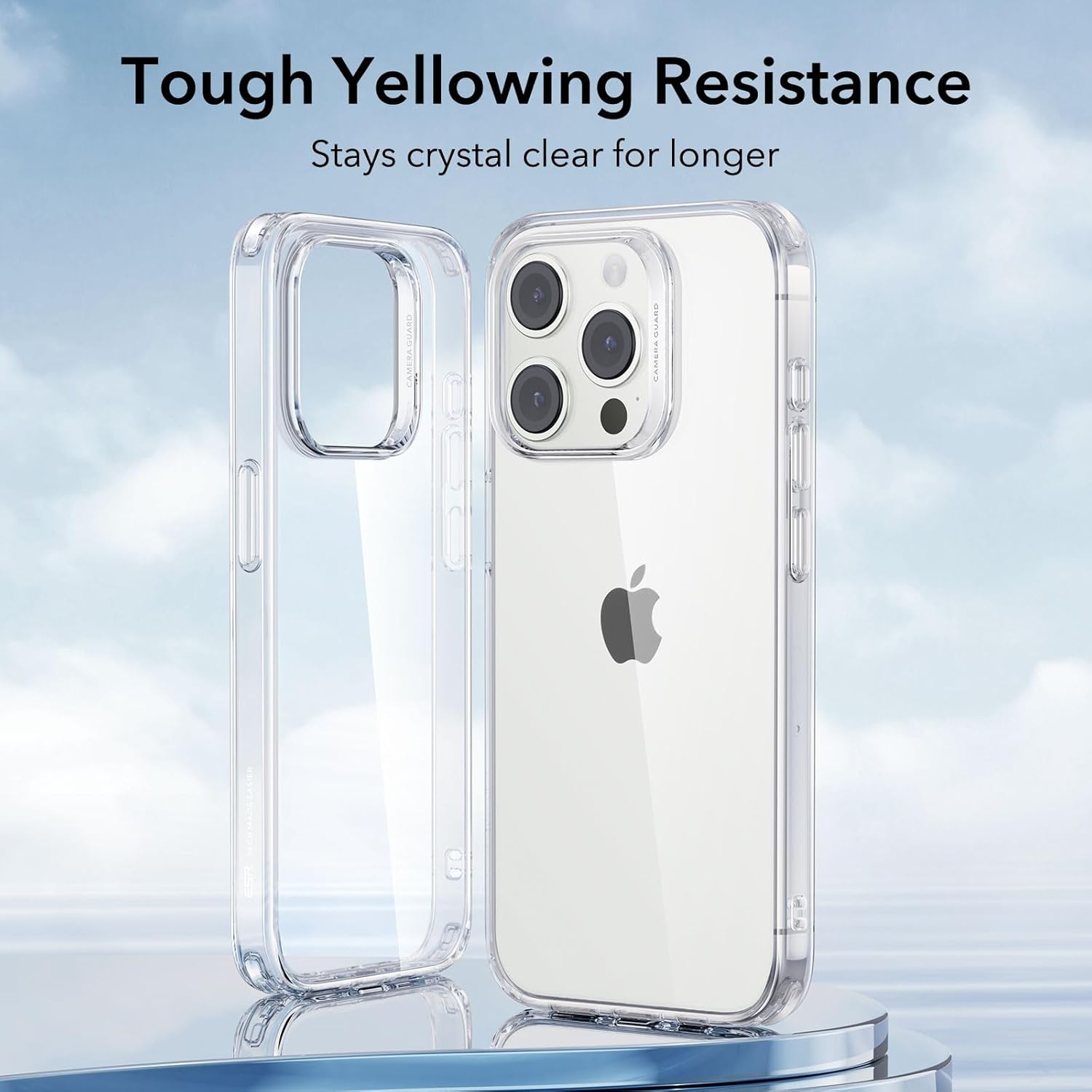 Picture of Apple iPhone 15 Pro Silicone Clear Case Soft Flexible TPU Rubber Bumper Shockproof Corners Transparent Clear Back Cover