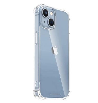 Picture of Apple iPhone 14 Plus Silicone Clear Case Soft Flexible TPU Rubber Bumper Shockproof Corners Transparent Clear Back Cover
