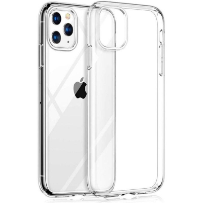 Picture of Apple iPhone 11 Pro Max Silicone Clear Case Soft Flexible TPU Rubber Bumper Shockproof Corners Transparent Clear Back Cover
