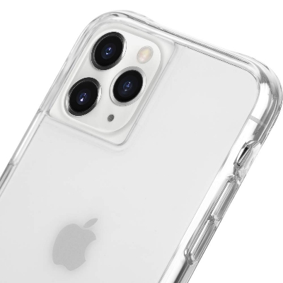 Picture of Apple iPhone 11 Pro Max Silicone Clear Case Soft Flexible TPU Rubber Bumper Shockproof Corners Transparent Clear Back Cover