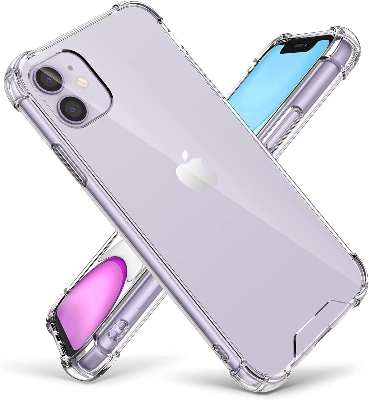 Picture of Apple iPhone 11 Silicone Clear Case Soft Flexible TPU Rubber Bumper Shockproof Corners Transparent Clear Back Cover