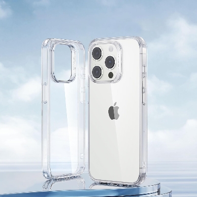 Picture of Apple iPhone 13 Pro Max Silicone Clear Case Soft Flexible TPU Rubber Bumper Shockproof Corners Transparent Clear Back Cover