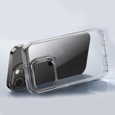 Picture of Apple iPhone 13 Pro Max Silicone Clear Case Soft Flexible TPU Rubber Bumper Shockproof Corners Transparent Clear Back Cover