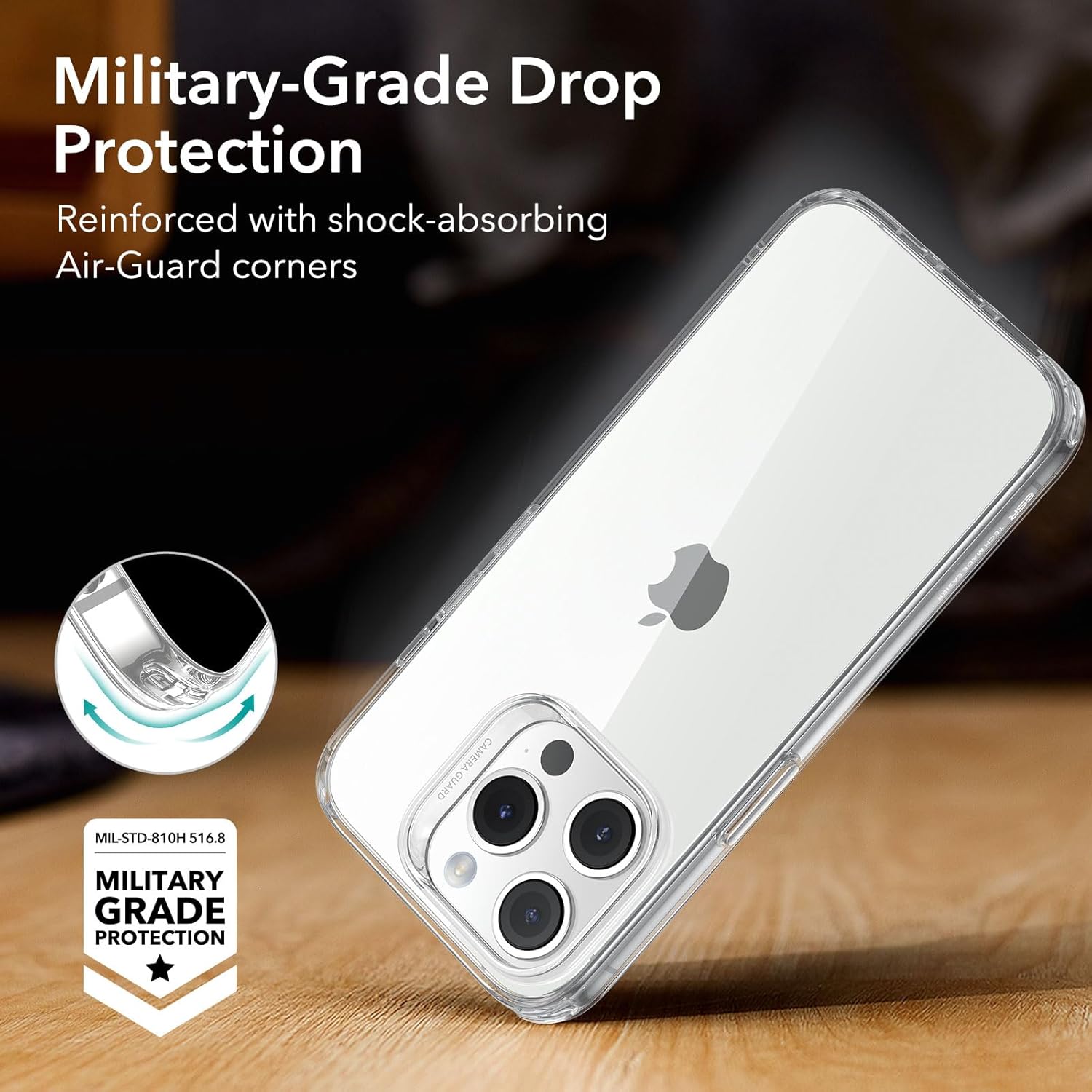 Picture of Apple iPhone 15 Pro Max Silicone Clear Case Soft Flexible TPU Rubber Bumper Shockproof Corners Transparent Clear Back Cover
