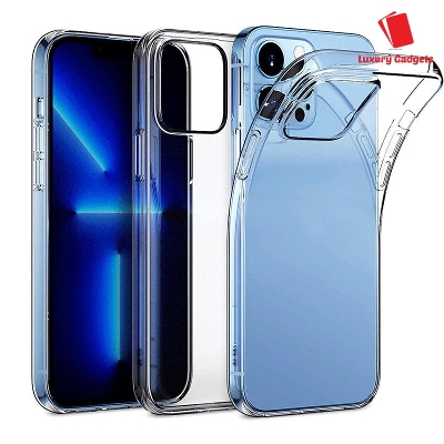 Picture of Apple iPhone 12 Silicone Clear Case Soft Flexible TPU Rubber Bumper Shockproof Corners Transparent Clear Back Cover