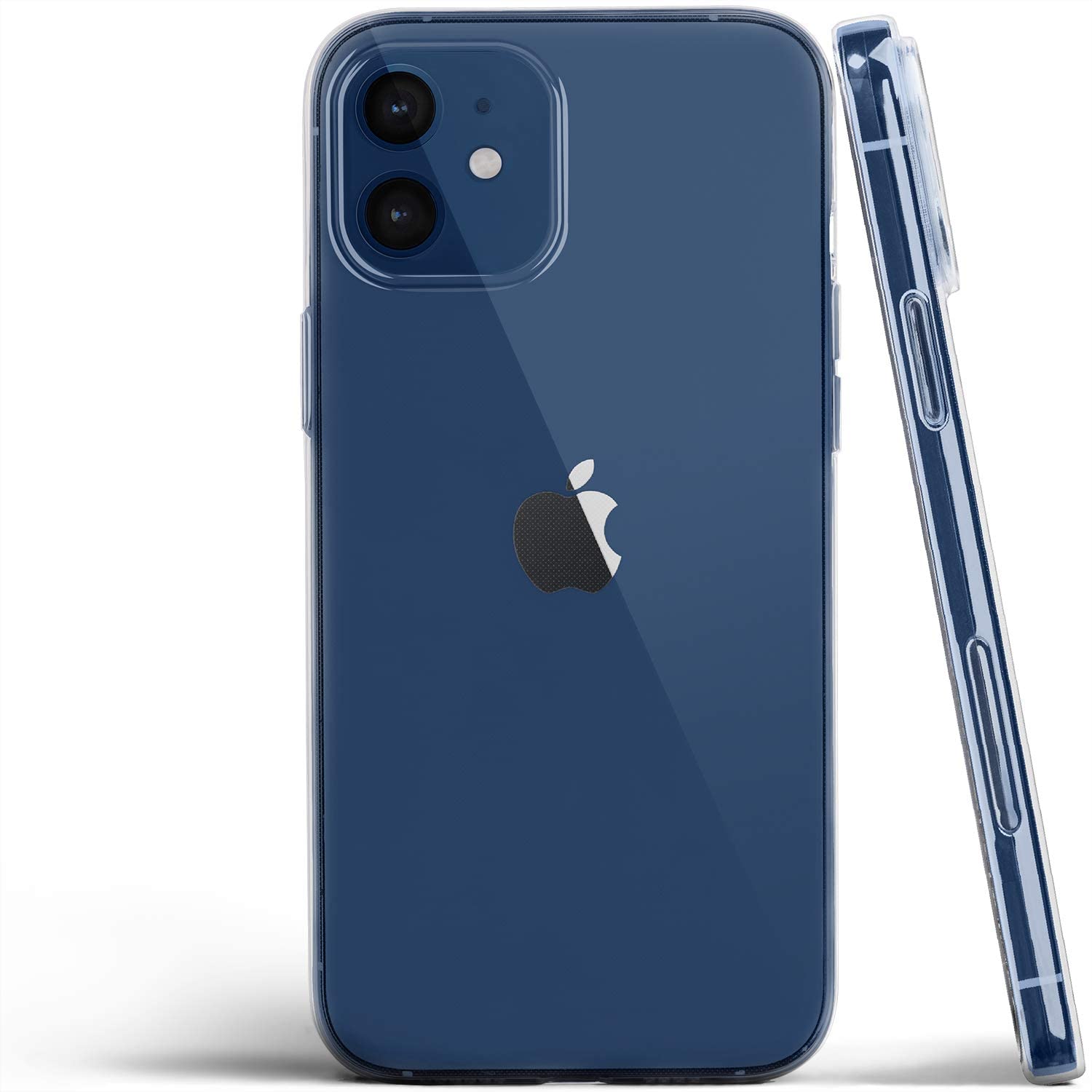 Picture of Apple iPhone 12 Silicone Clear Case Soft Flexible TPU Rubber Bumper Shockproof Corners Transparent Clear Back Cover