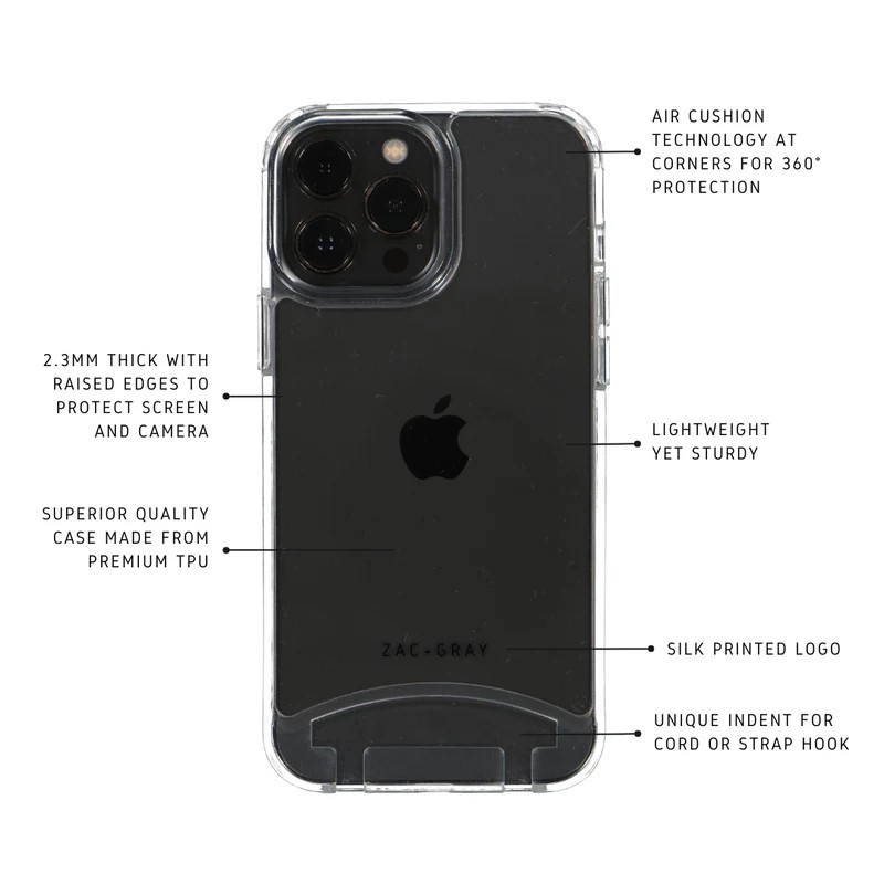 Picture of Apple iPhone 14 Pro Silicone Clear Case Soft Flexible TPU Rubber Bumper Shockproof Corners Transparent Clear Back Cover