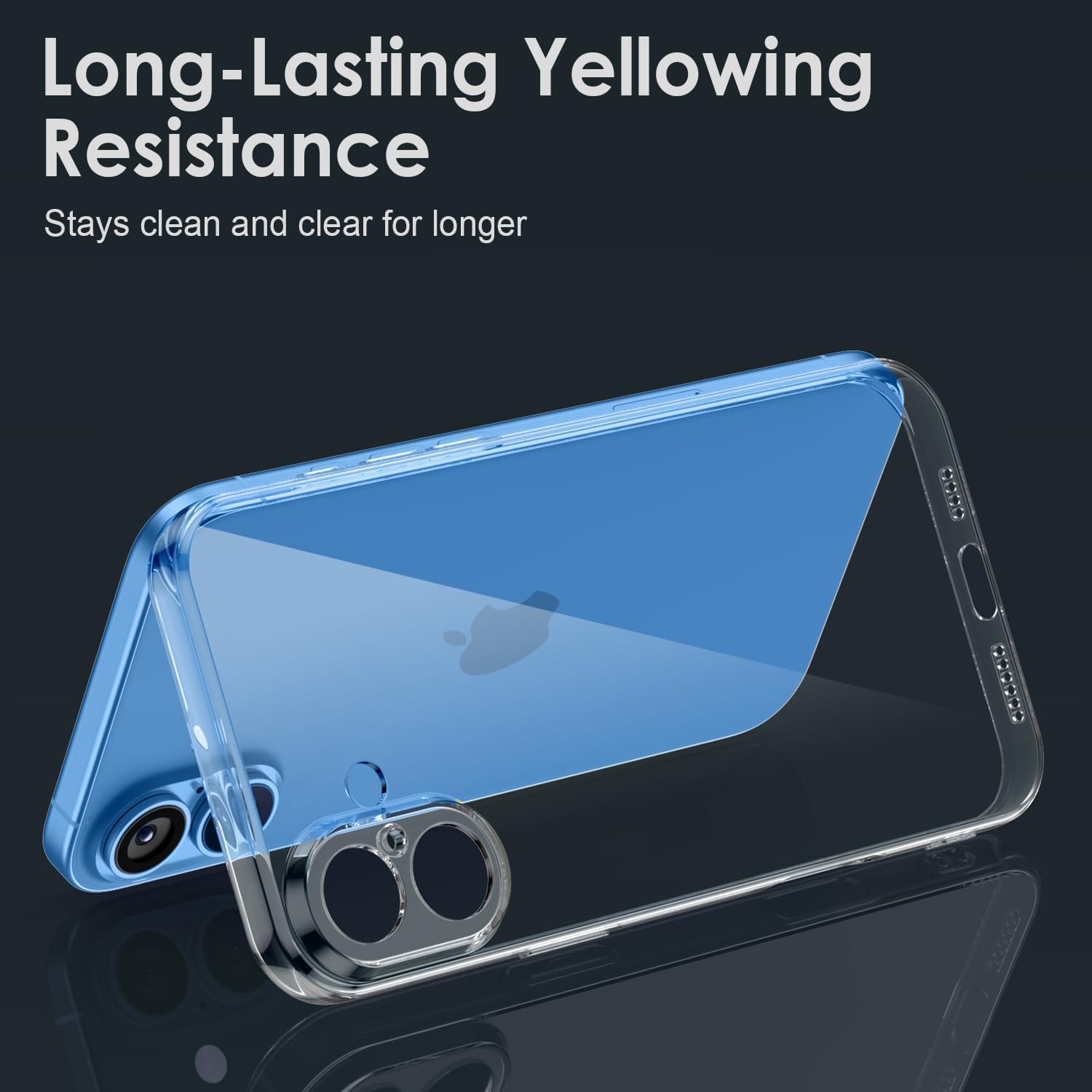 Picture of Apple iPhone 16 Silicone Clear Case Soft Flexible TPU Rubber Bumper Shockproof Corners Transparent Clear Back Cover